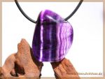 Fluorit violett-farblos Schmuckstein gebohrt