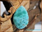 Larimar Schmuckstein-Cabochon gebohrt