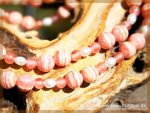 Rhodochrosit-Rosenquarz-Perle Halskette