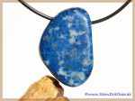 Lapislazuli / Fleck-Lapis Schmuckstein / Scheibenstein / Trommelstein gebohrt