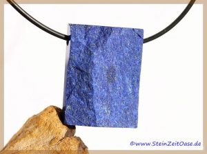 Lapislazuli / Fleck-Lapis Schmuckstein / Scheibenstein gebohrt