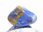 Chalcedon blau Limonit Trommelstein