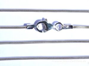 Schlangenkette Silberkette für gebohrte Steine Silber oder Silber rhodiniert